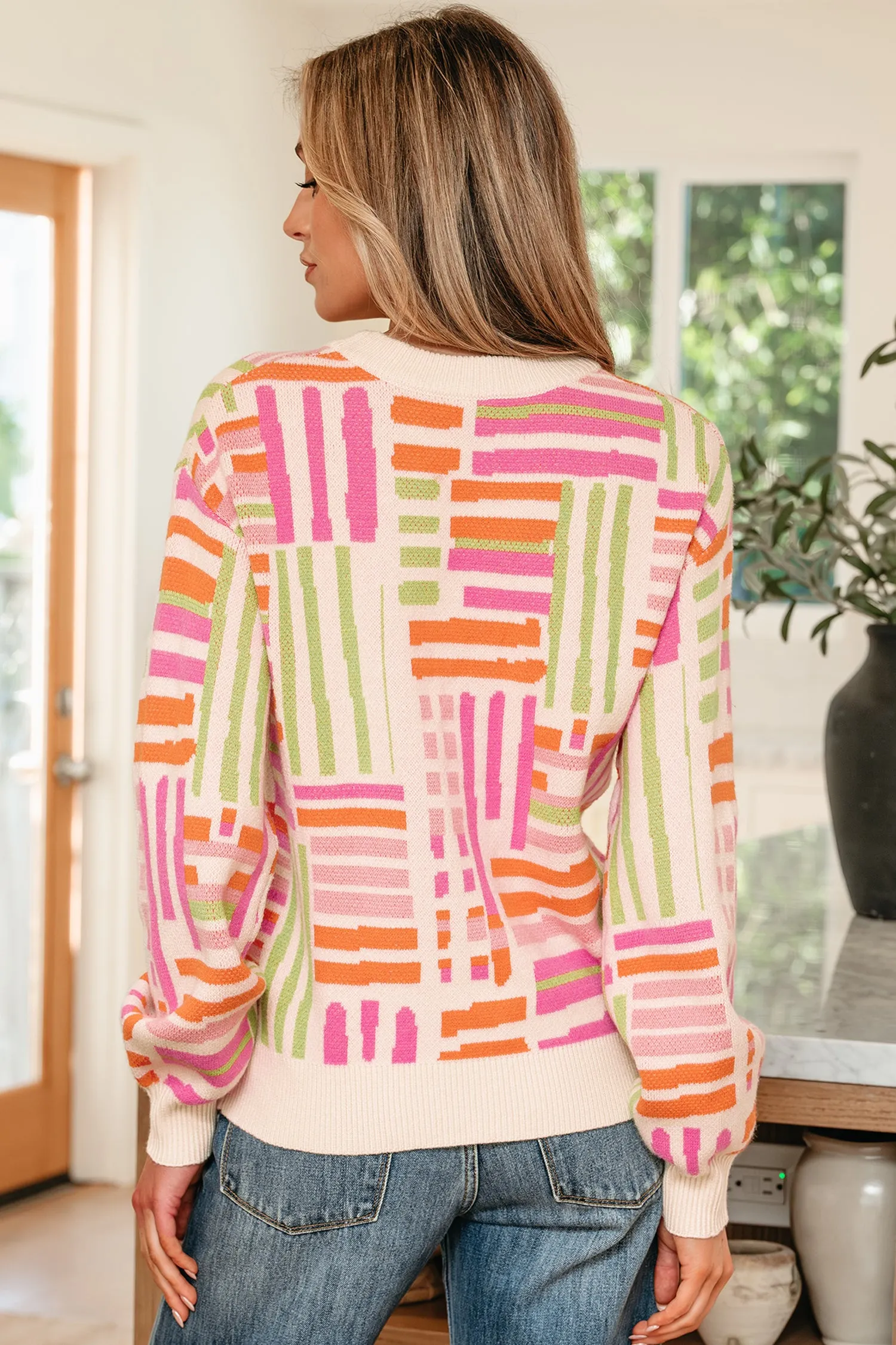 Tru Pattern Puff Sleeve Sweater sold by Threaded Pear product image thumbnail 2