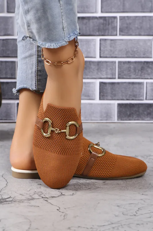 Zara Strap Buckle Decor Slip On Flats sold by Threaded Pear