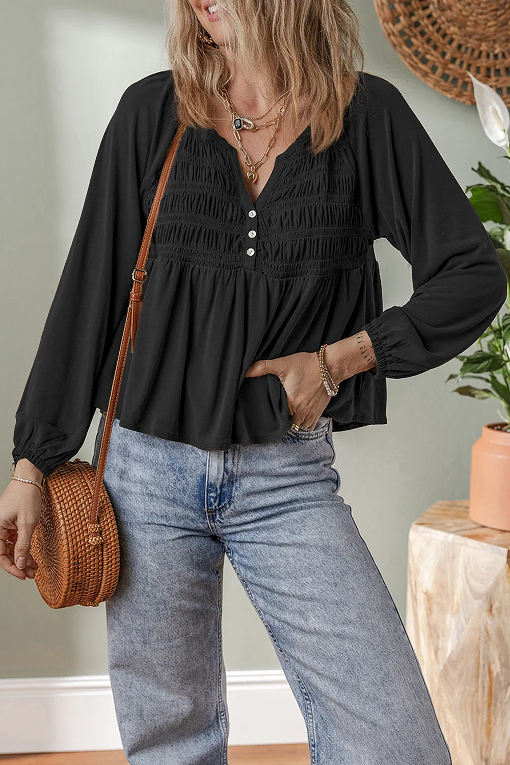 Aliana Bust Flow Fit Blouse sold by Threaded Pear product image thumbnail 3