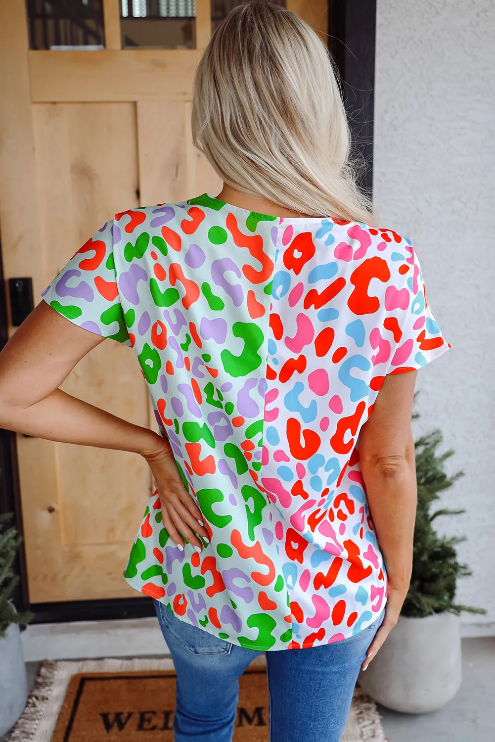 Ruthie Print Short Sleeve Blouse sold by Threaded Pear product image thumbnail 2