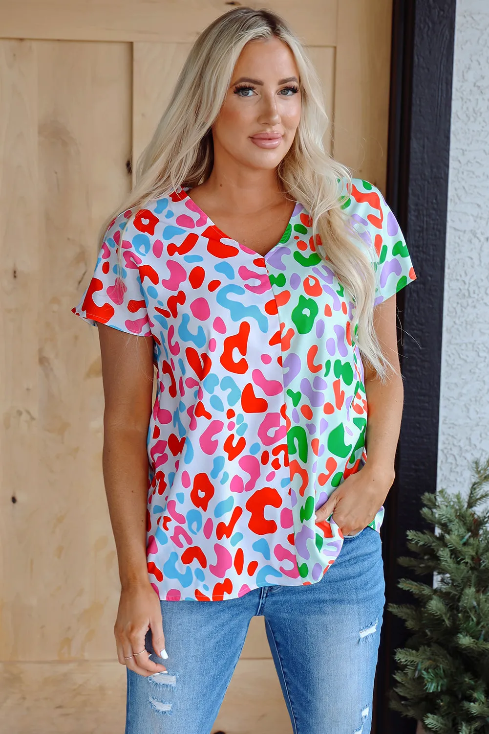Ruthie Print Short Sleeve Blouse sold by Threaded Pear product image thumbnail 5