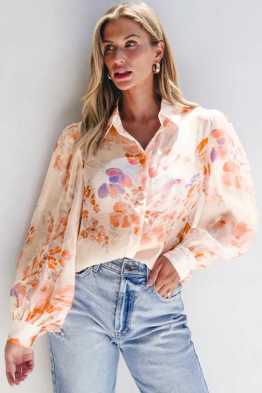 Amiyah Balloon Sleeve Loose Shirt made by Threaded Pear