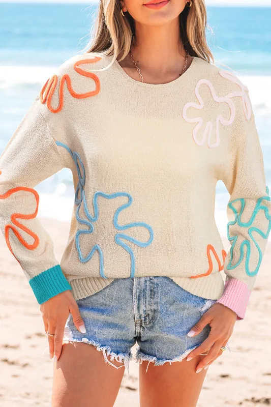 Destiny Colorblock Cuffed Loose Sweater sold by Threaded Pear