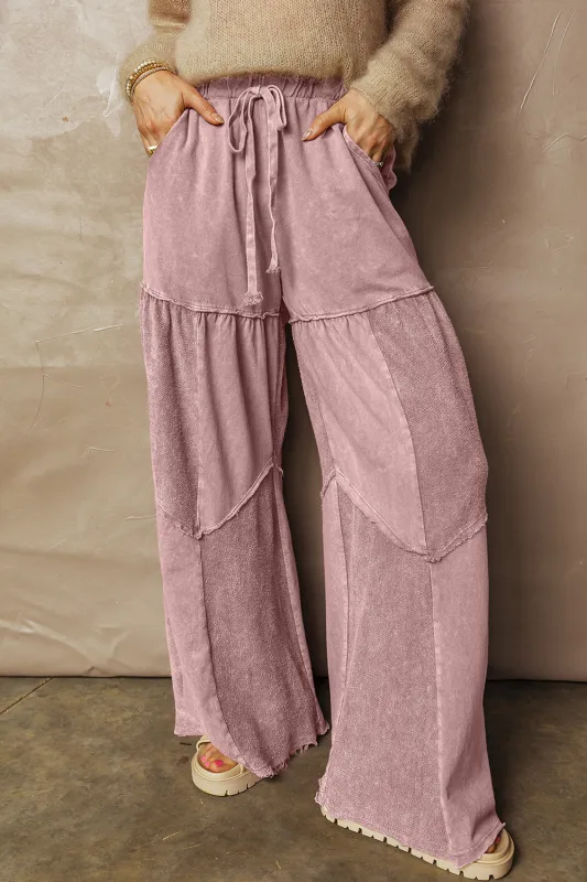 Murphy Leg Patchwork Drawstring Pants made by Threaded Pear