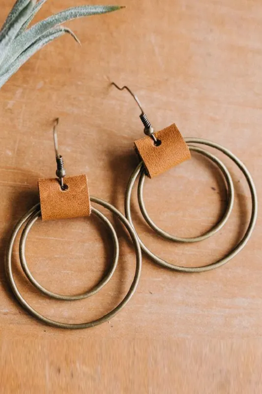 Gold Vintage Hoop Hook Earrings made by Threaded Pear