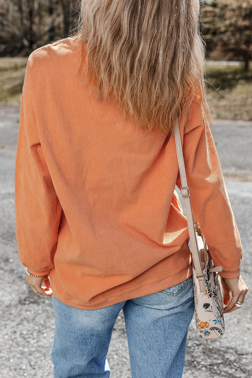 Kamryn Ribbed Corduroy Oversized Sweatshirt sold by Threaded Pear product image thumbnail 2