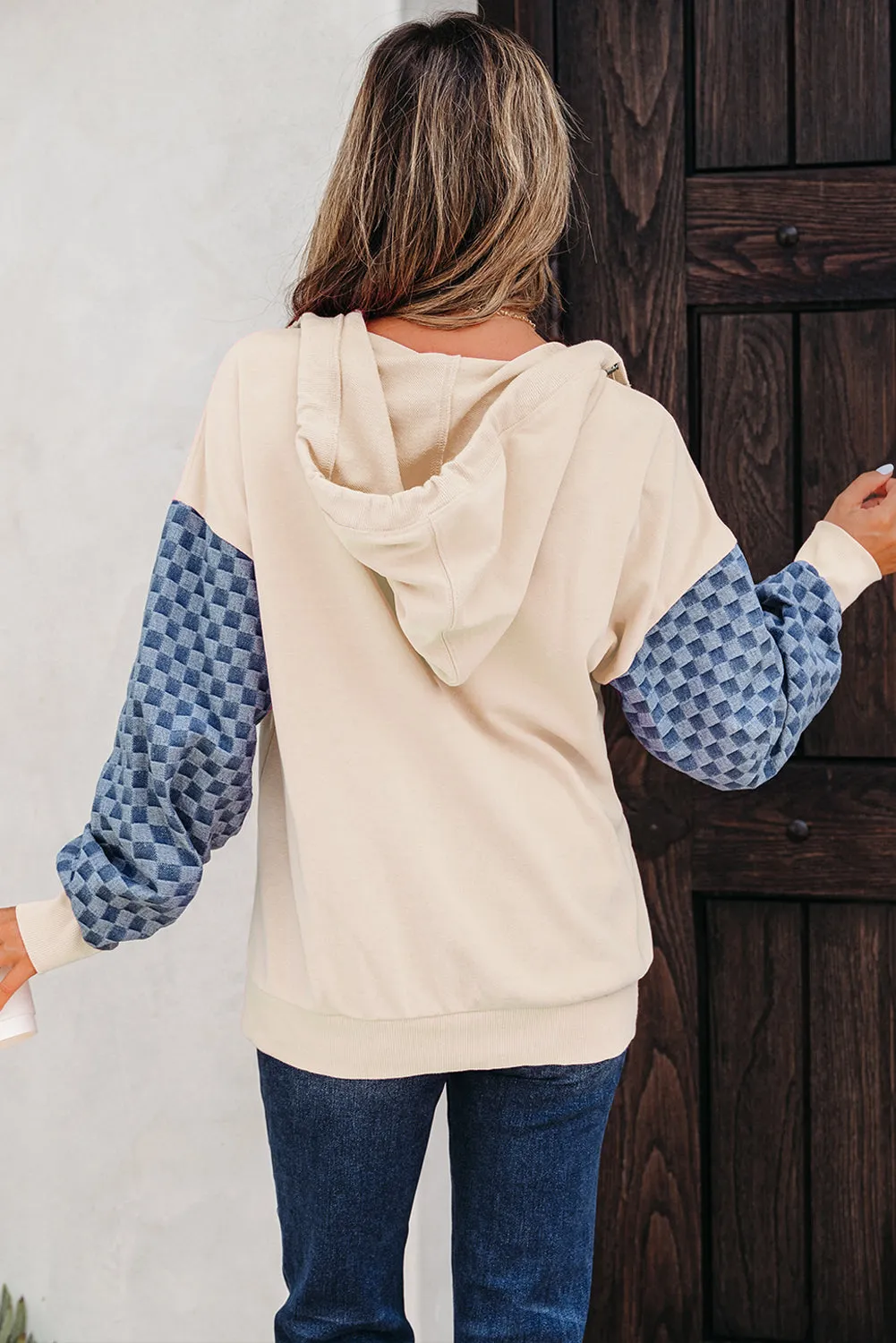 Adalynn Kangaroo Half Zipper Hoodie sold by Threaded Pear product image thumbnail 2