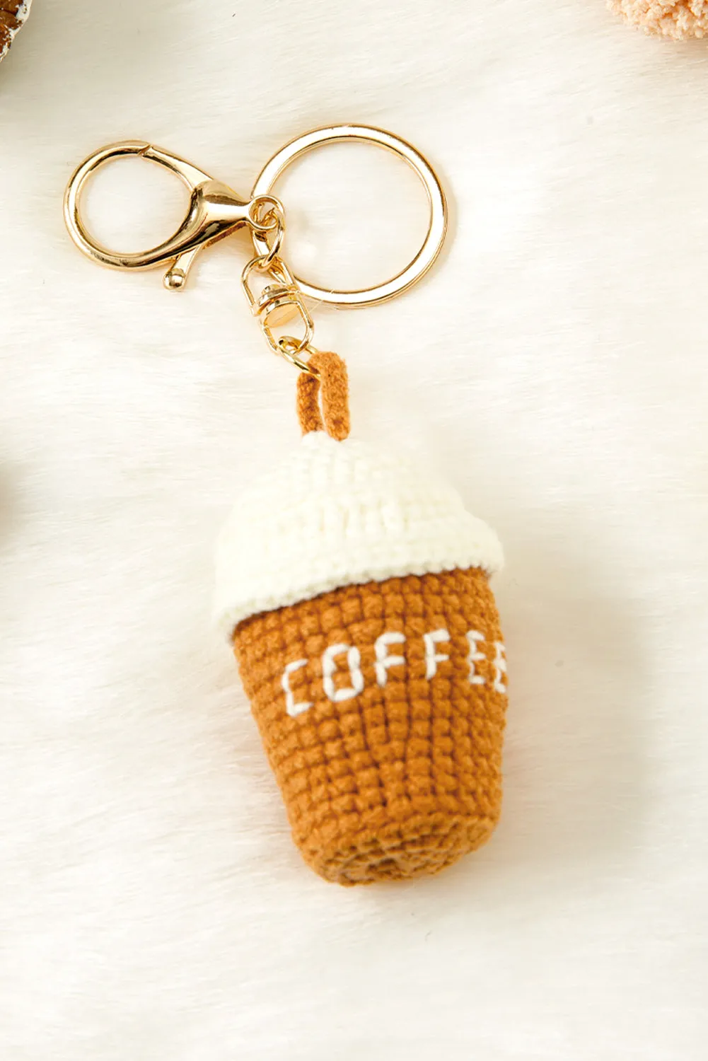 Lily Crochet Coffee Pendent Keychain sold by Threaded Pear product image thumbnail 3