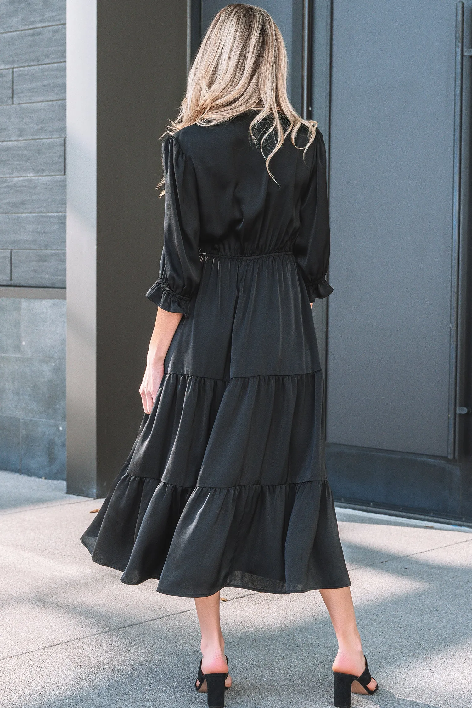 Natasha Sleeve Tiered Maxi Dress sold by Threaded Pear product image thumbnail 2