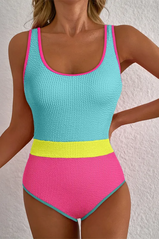 Hanna Patchwork One Piece Swimsuit made by Threaded Pear