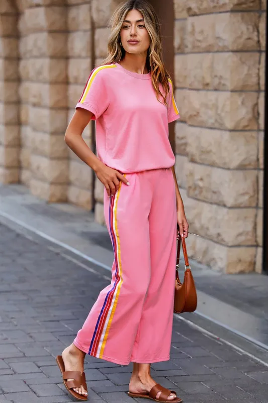 Milan Contrast Crewneck T Shirt made by Threaded Pear