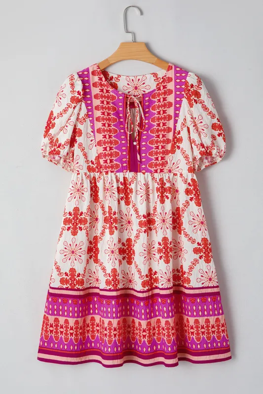 Penny Lace Up Mini Dress made by Threaded Pear