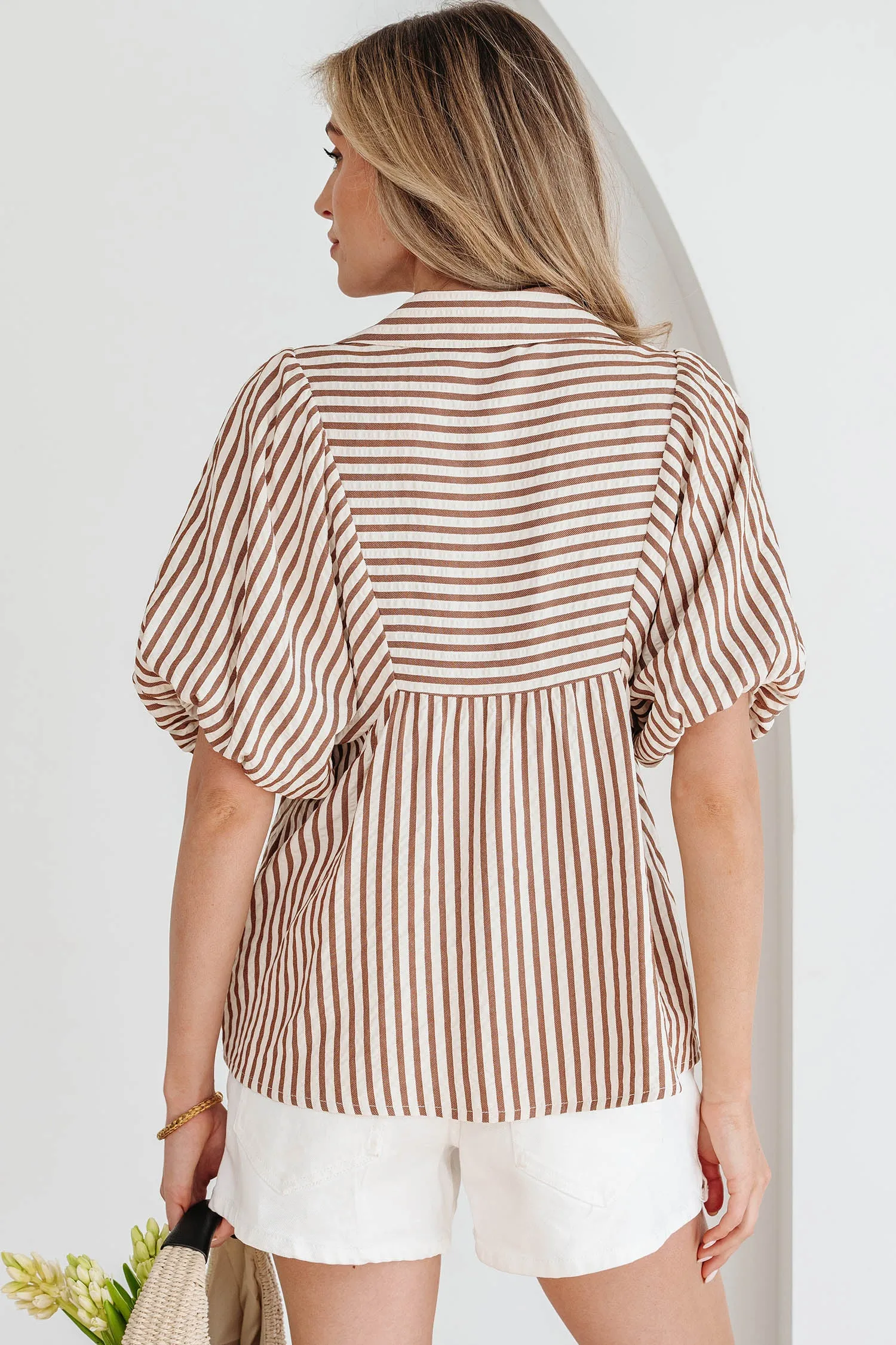 Lina Short Puff Sleeve Blouse sold by Threaded Pear product image thumbnail 2