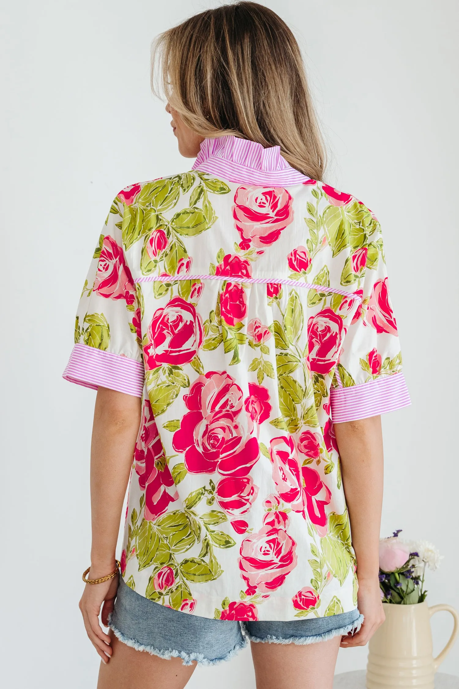 Rebekah Collar Short Sleeve Shirt sold by Threaded Pear product image thumbnail 2
