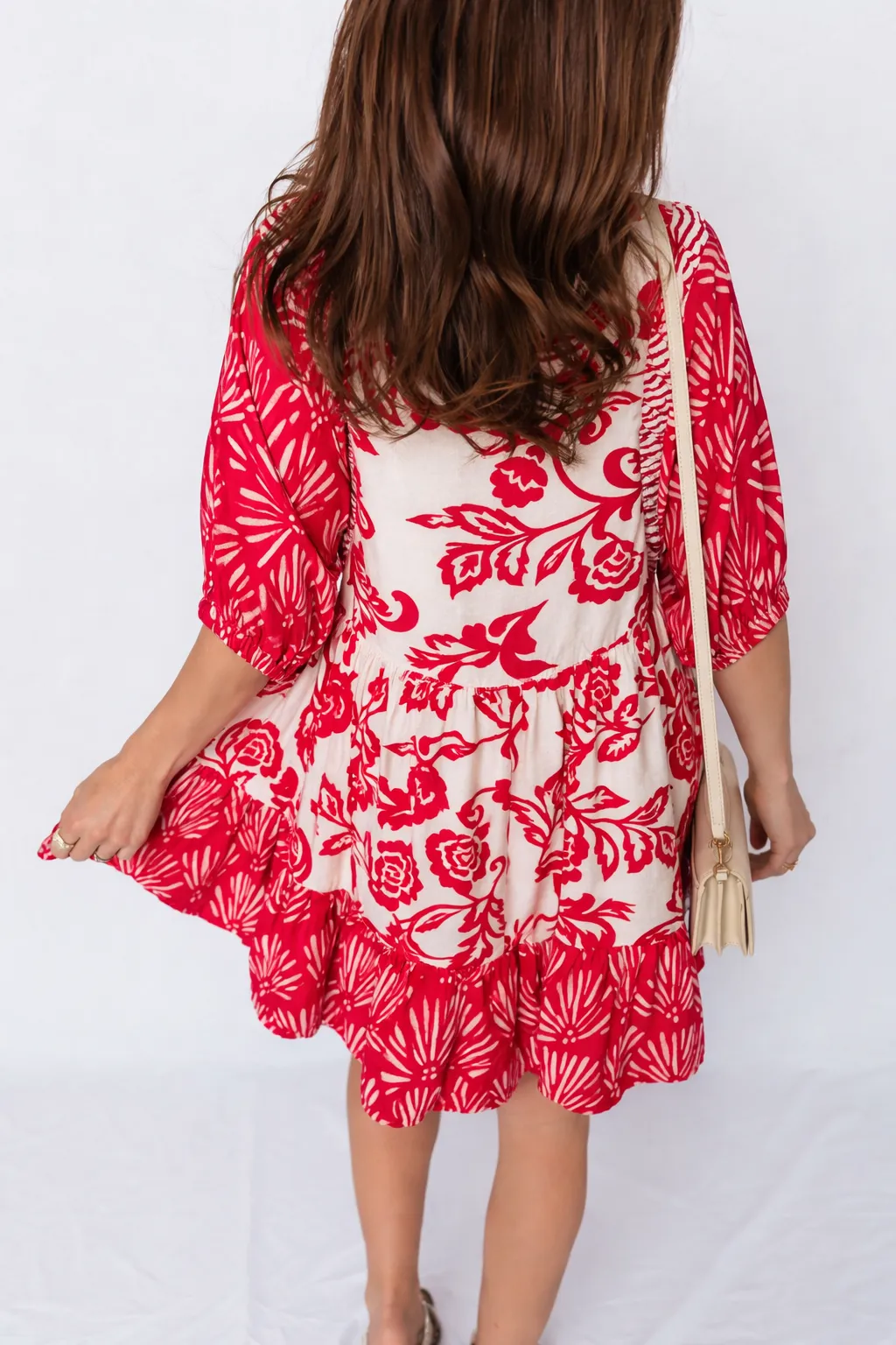 Ariel Loose Flower Mini Dress sold by Threaded Pear product image thumbnail 2