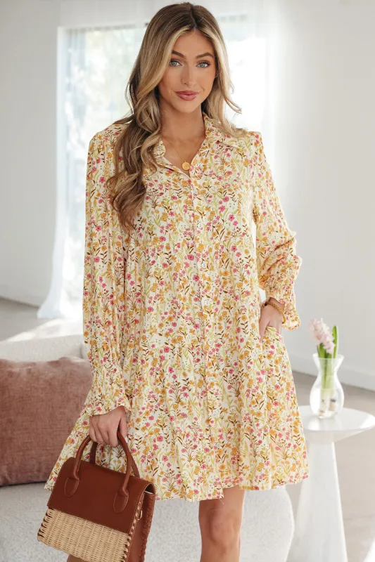 Kaiya Loose Shirt Dress Long Sleeve made by Threaded Pear