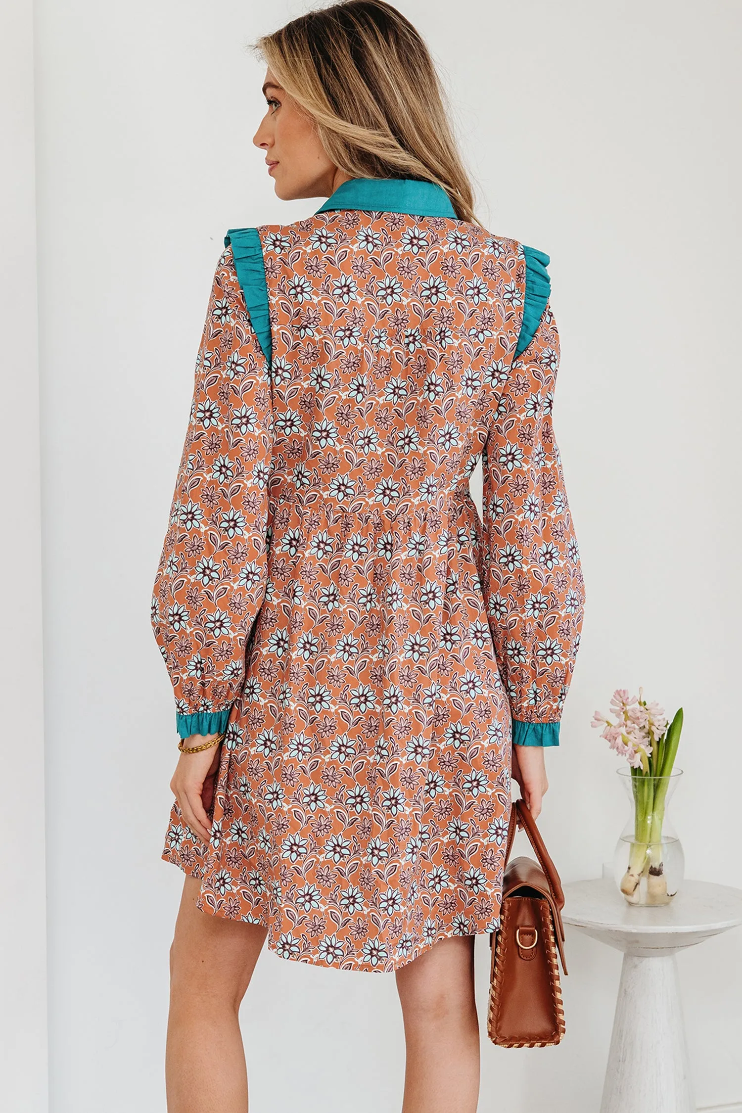 Alia Floral Contrast Collared Shirt sold by Threaded Pear product image thumbnail 2