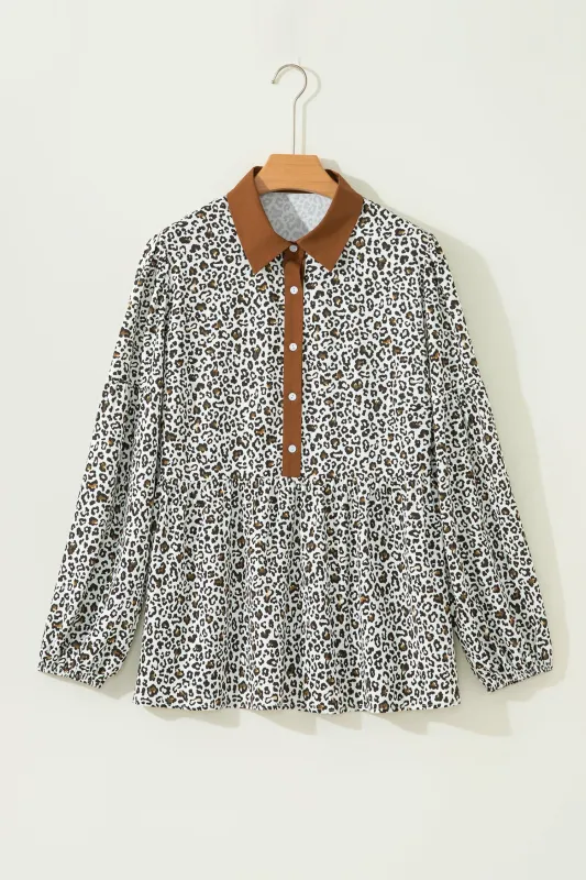 Elsa Puff Sleeve Print PLUS Blouse made by Threaded Pear
