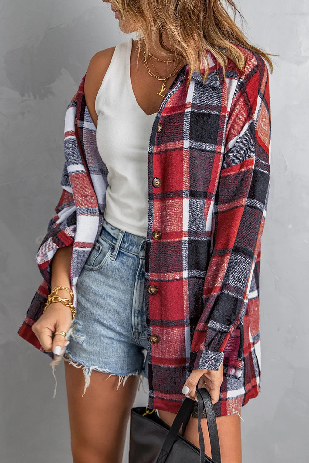 Rowan Fiery Plaid Print Shirt sold by Threaded Pear product image thumbnail 3