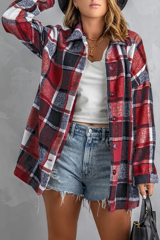 Rowan Fiery Plaid Print Shirt made by Threaded Pear