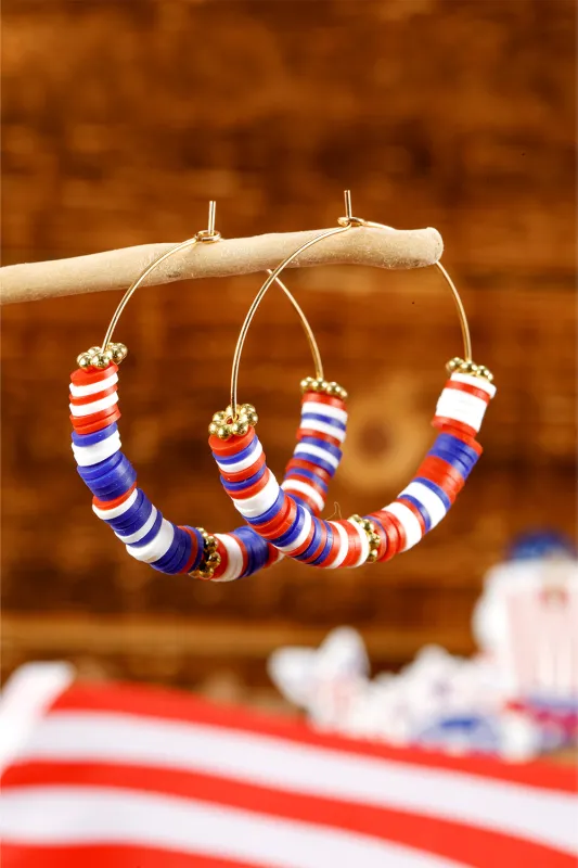 Eden Beaded Large Hoop Earrings made by Threaded Pear