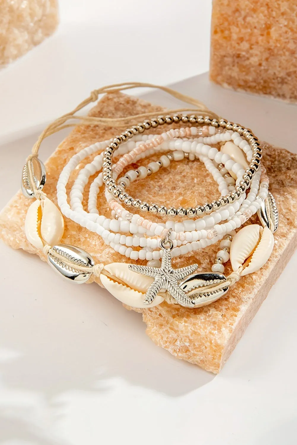 Ariya Seashell Beaded Bracelet Set sold by Threaded Pear product image thumbnail 3