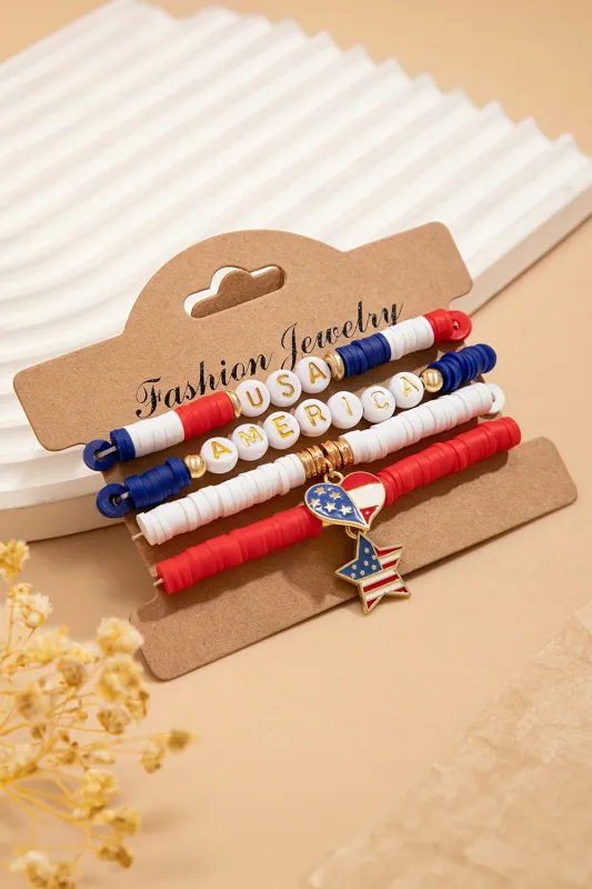 Harper Letter Beaded Bracelet Set sold by Threaded Pear
