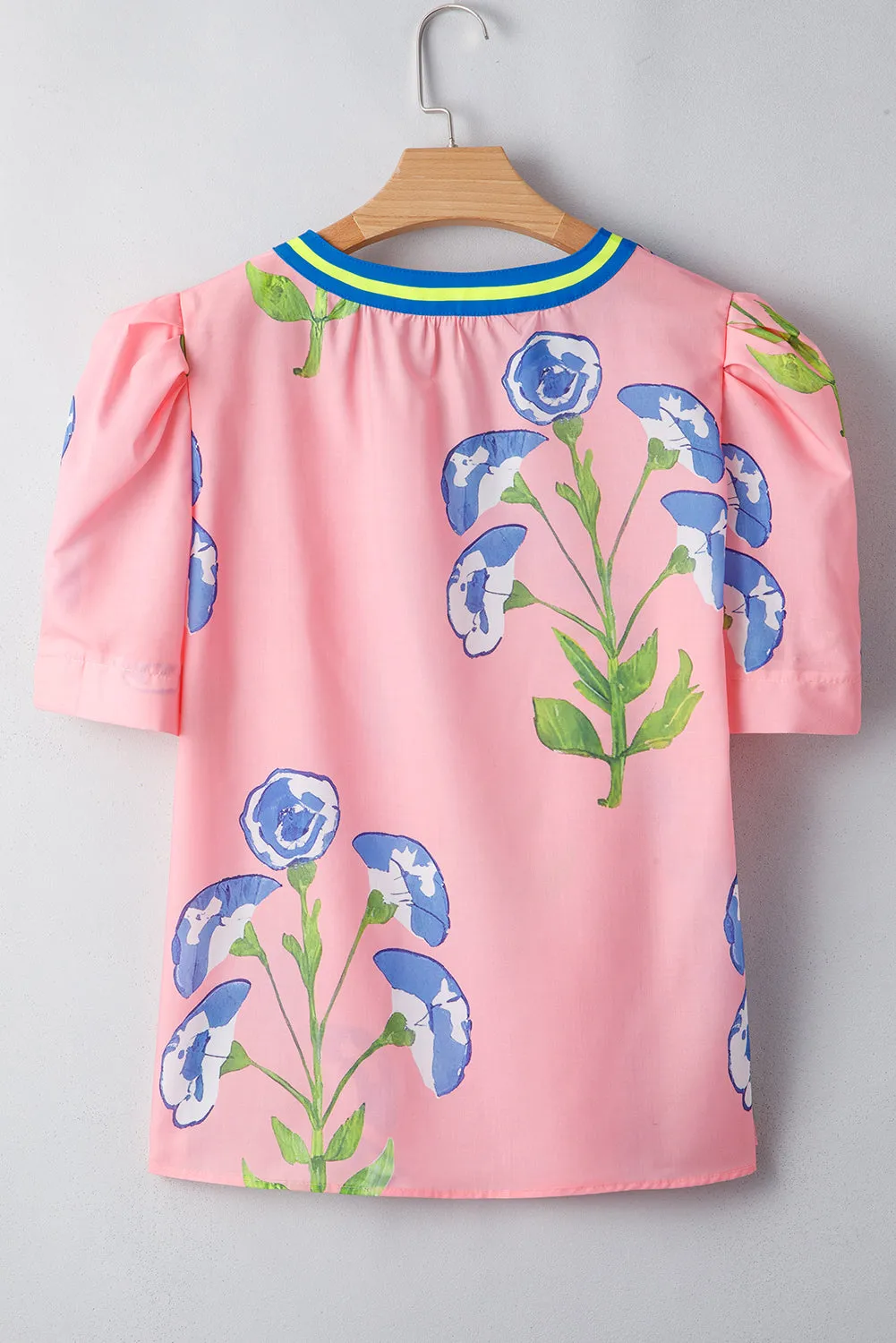 Autumn Notched Bubble Sleeve Blouse sold by Threaded Pear product image thumbnail 2