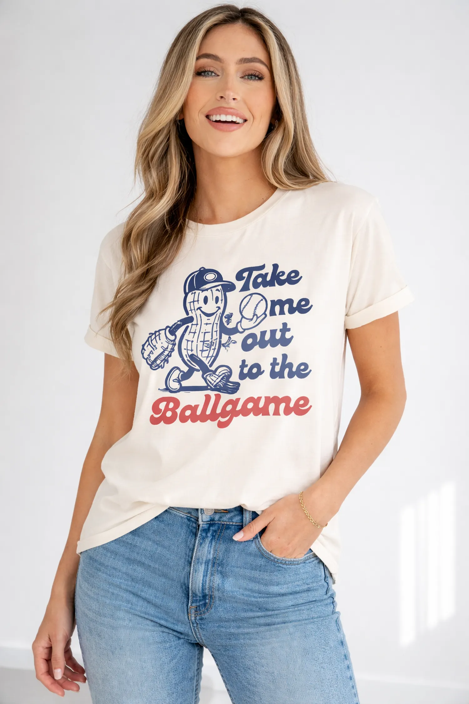 Hattie the Ballgame Casual Tee sold by Threaded Pear product image thumbnail 2