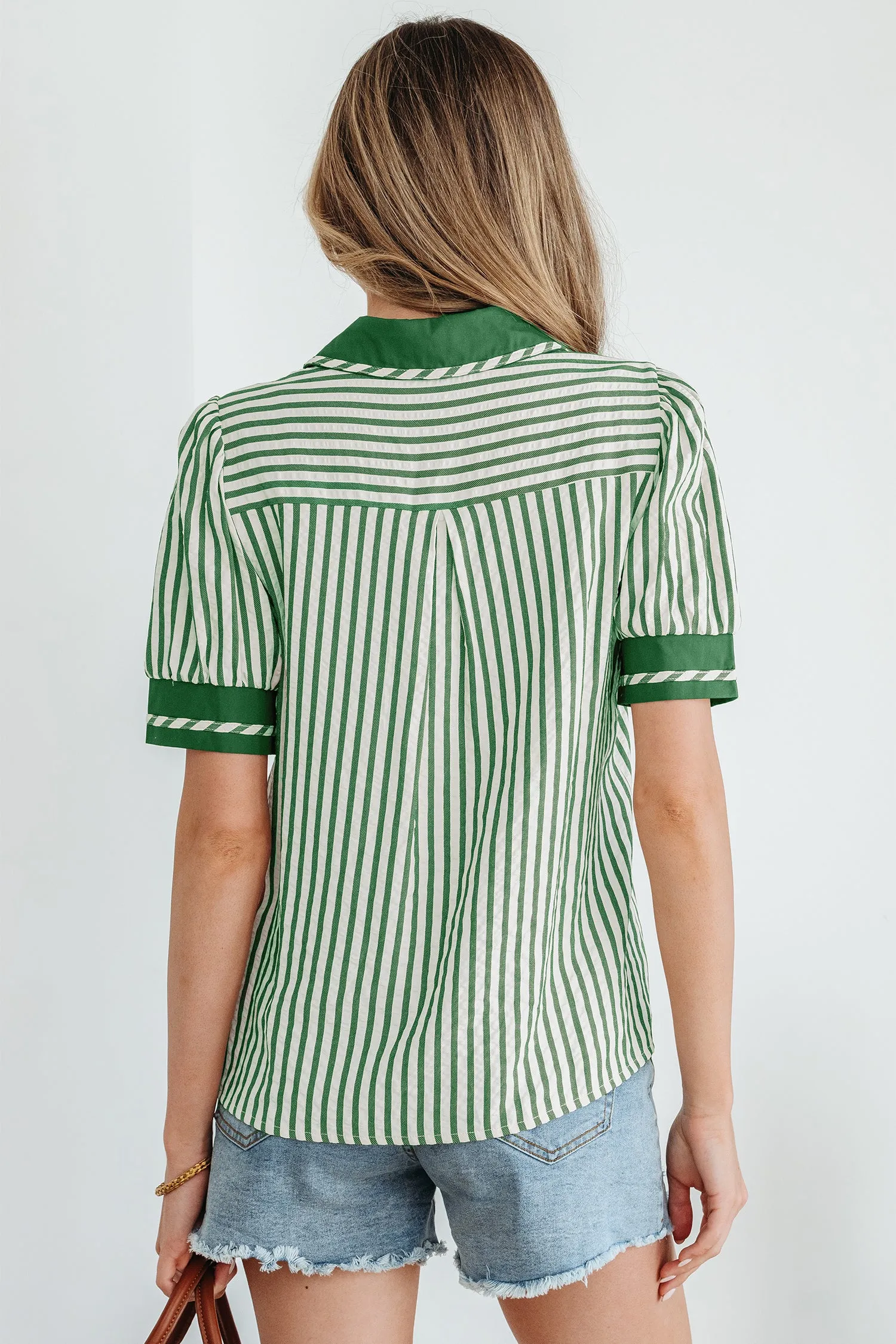 Elora Short Bubble Sleeve Blouse sold by Threaded Pear product image thumbnail 2