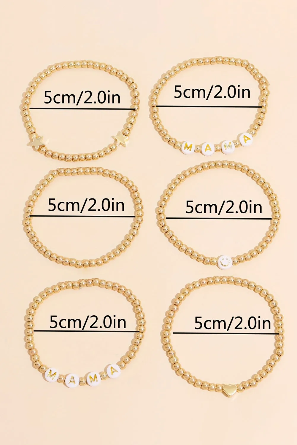 Milana Plated Beaded Bracelet Set sold by Threaded Pear product image thumbnail 5