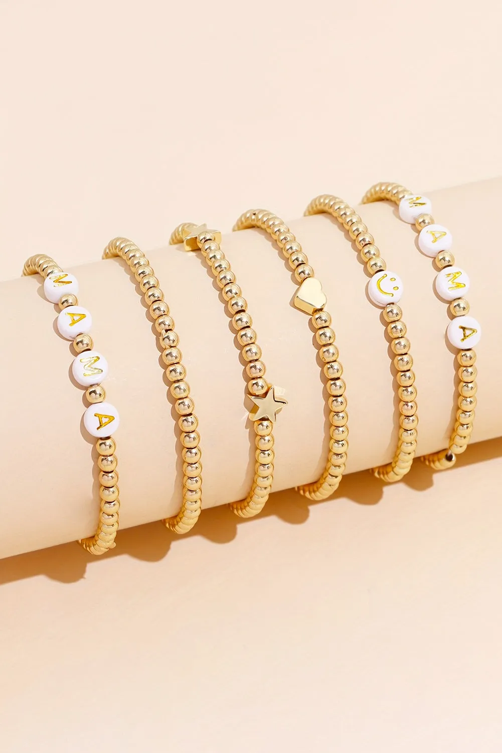 Milana Plated Beaded Bracelet Set sold by Threaded Pear product image thumbnail 2