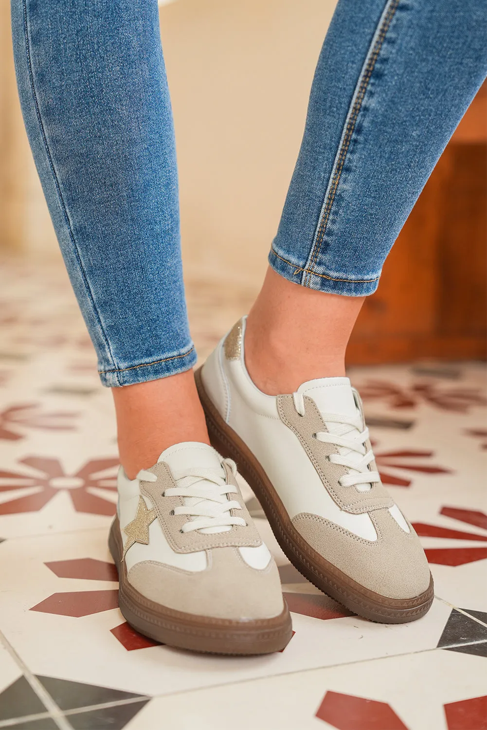 Avani Shimmer Star Patch Lace up Retro Flattie sold by Threaded Pear product image thumbnail 2