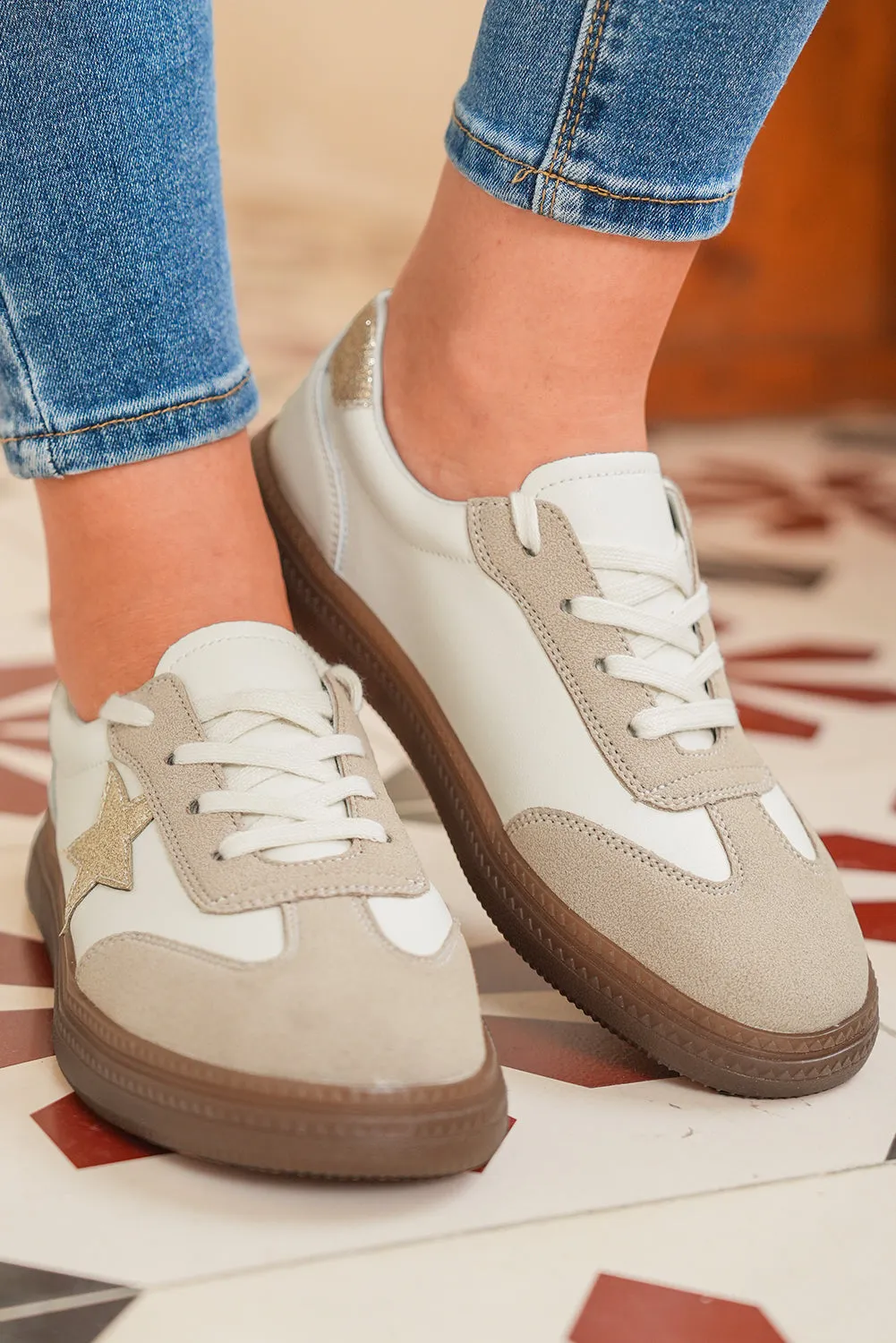 Avani Shimmer Star Patch Lace up Retro Flattie sold by Threaded Pear product image thumbnail 3