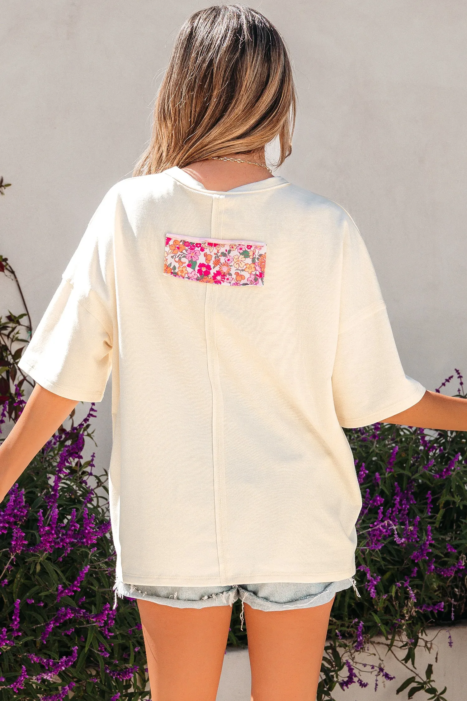 Poppy Big Flower Oversize Tee sold by Threaded Pear product image thumbnail 2