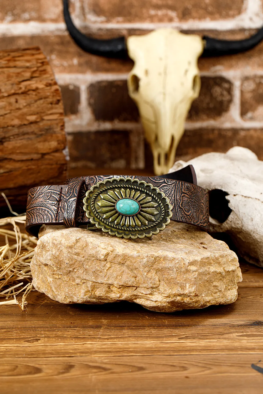 Royalty Embossed Faux Leather Belt sold by Threaded Pear product image thumbnail 5