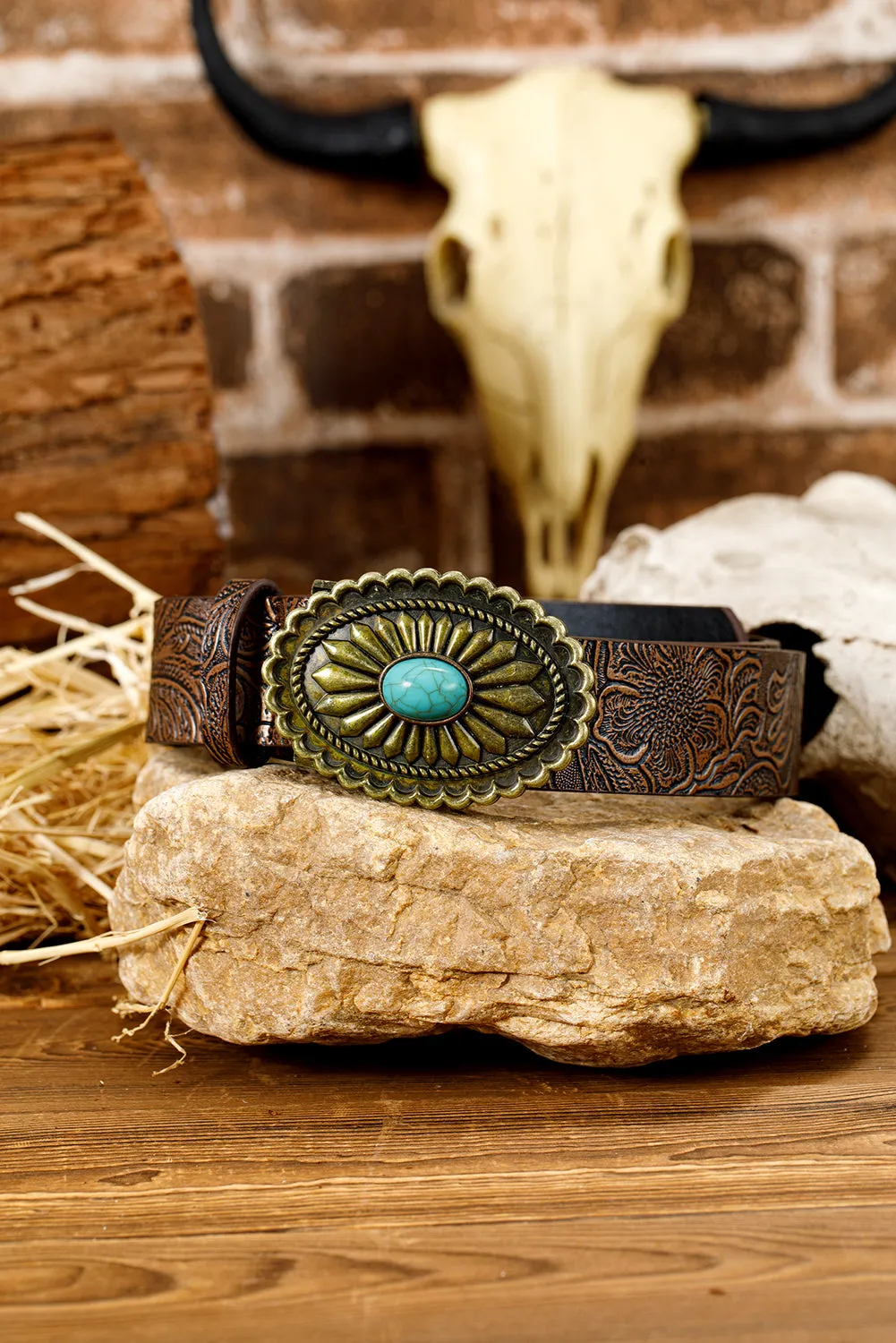 Royalty Embossed Faux Leather Belt sold by Threaded Pear product image thumbnail 2