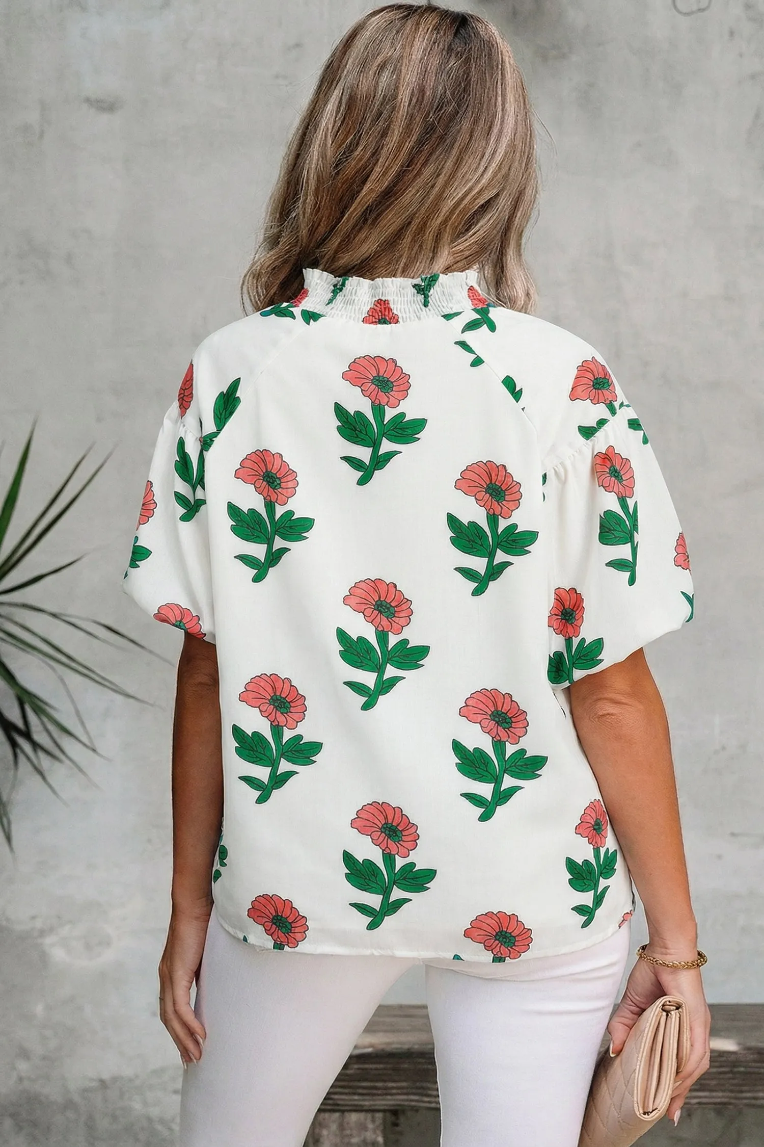 Briar Shirred Short Sleeve Blouse sold by Threaded Pear product image thumbnail 2