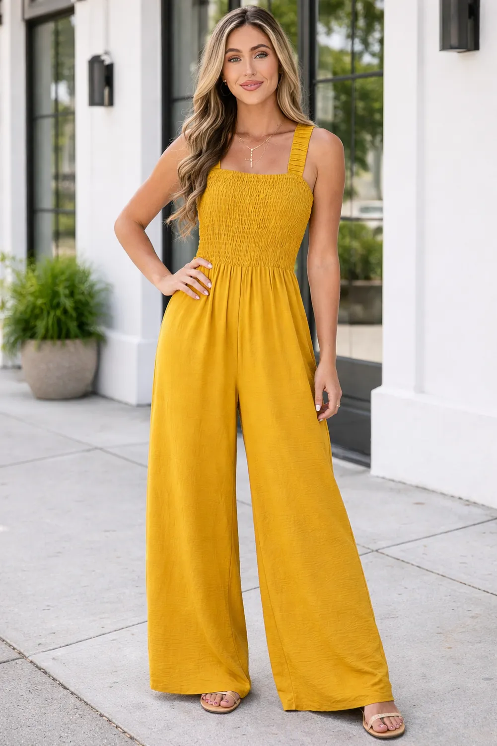 Rebecca Sleeveless Wide Leg Jumpsuit sold by Threaded Pear product image thumbnail 5