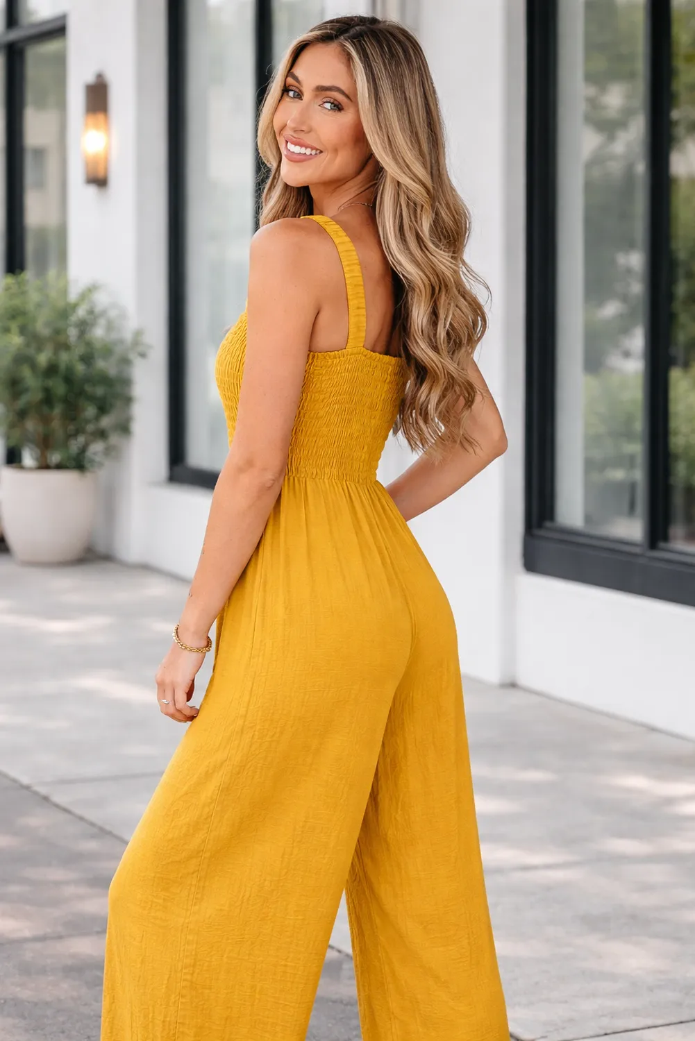 Rebecca Sleeveless Wide Leg Jumpsuit sold by Threaded Pear product image thumbnail 3