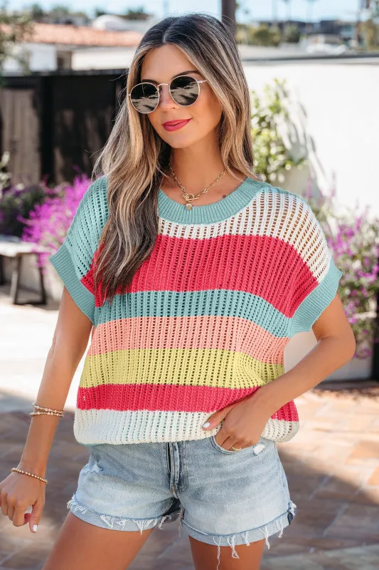 Joelle Knit Short Sleeve Sweater made by Threaded Pear