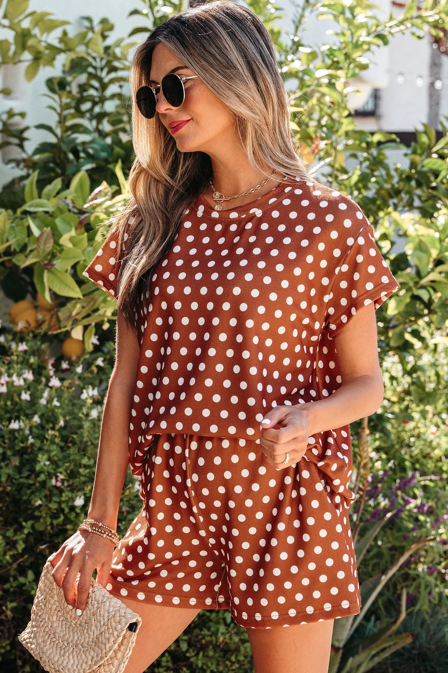 Ruthie Dot Print Short Set sold by Threaded Pear product image thumbnail 3