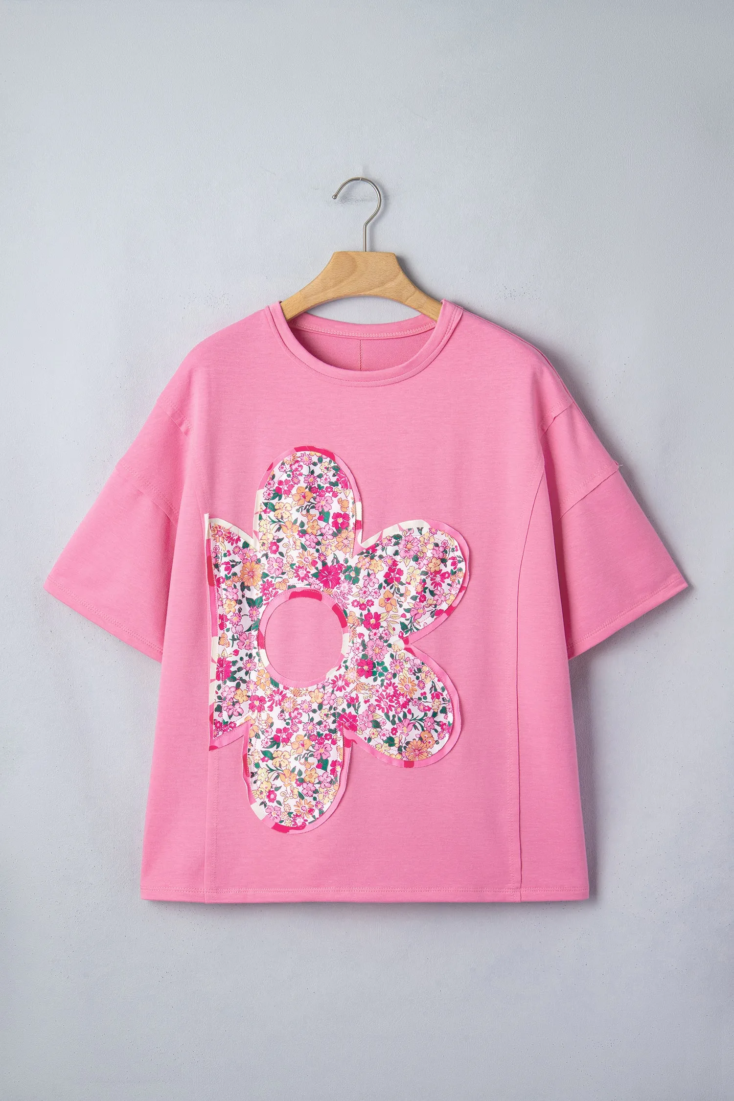 Adriana Big Flower Oversize Tee sold by Threaded Pear product image thumbnail 5