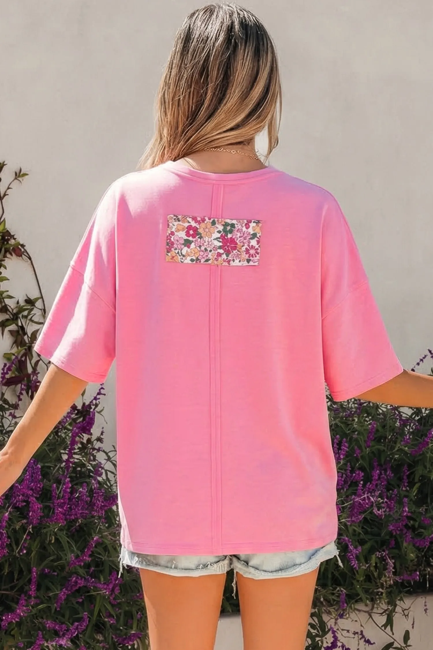 Adriana Big Flower Oversize Tee sold by Threaded Pear product image thumbnail 2