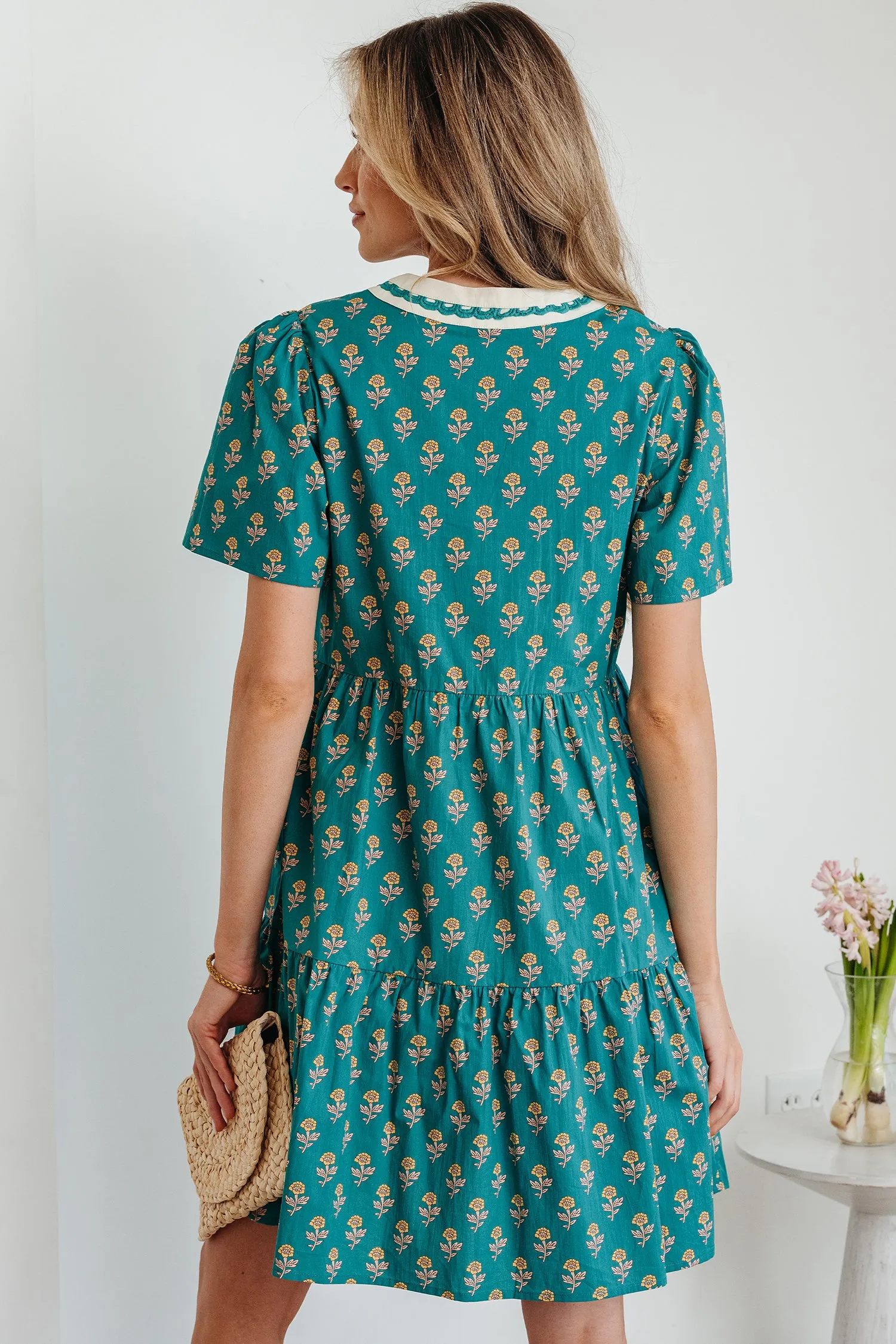 Ivy Short Sleeve Floral Dress sold by Threaded Pear product image thumbnail 2