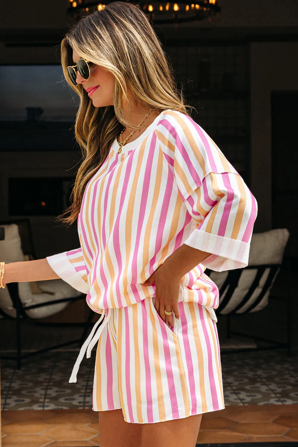 Eleanor Half Sleeve Loose Lounge Set sold by Threaded Pear product image thumbnail 3