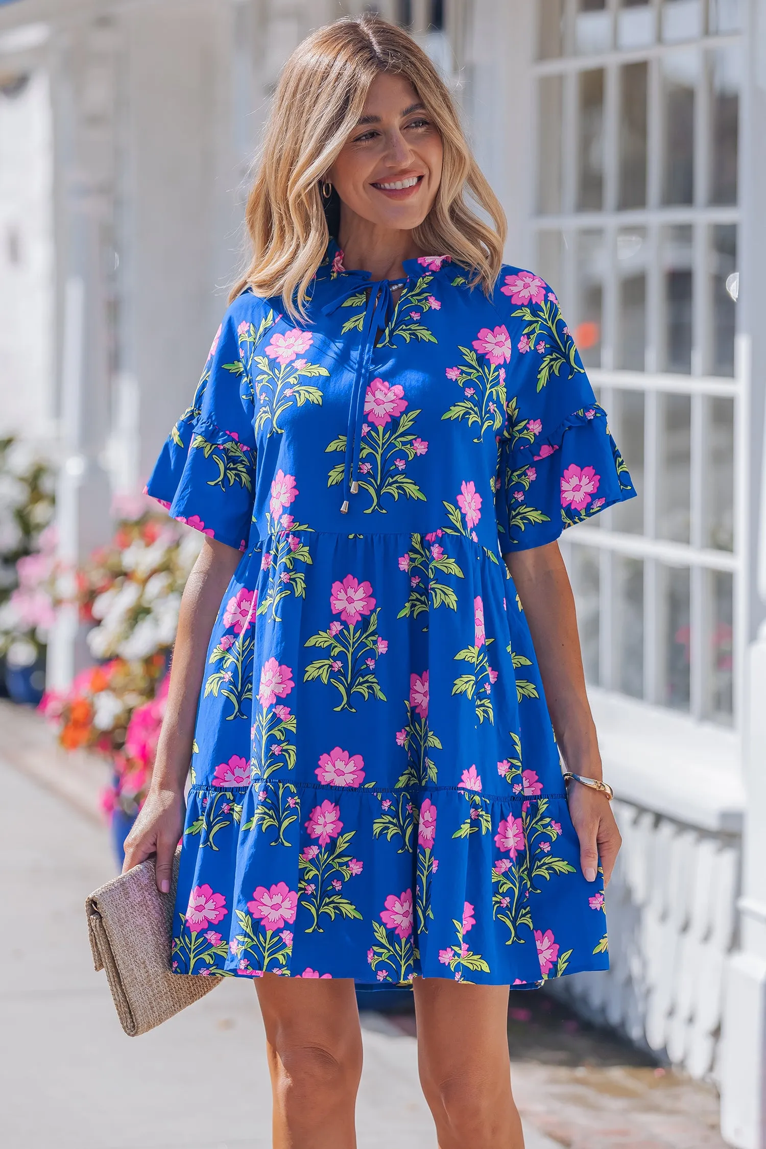 Lillian Sleeve Loose Flower Dress sold by Threaded Pear