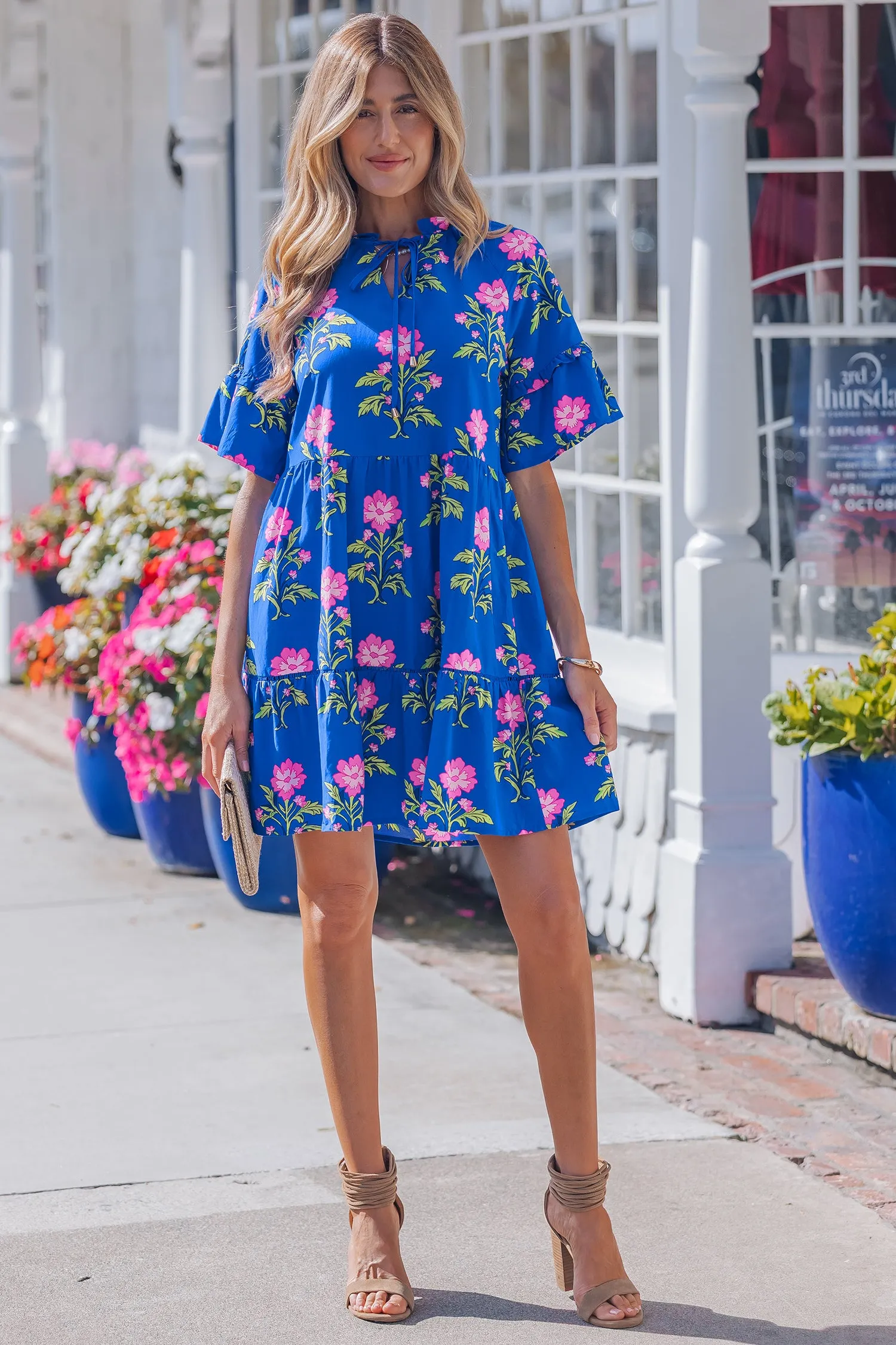 Lillian Sleeve Loose Flower Dress sold by Threaded Pear product image thumbnail 5