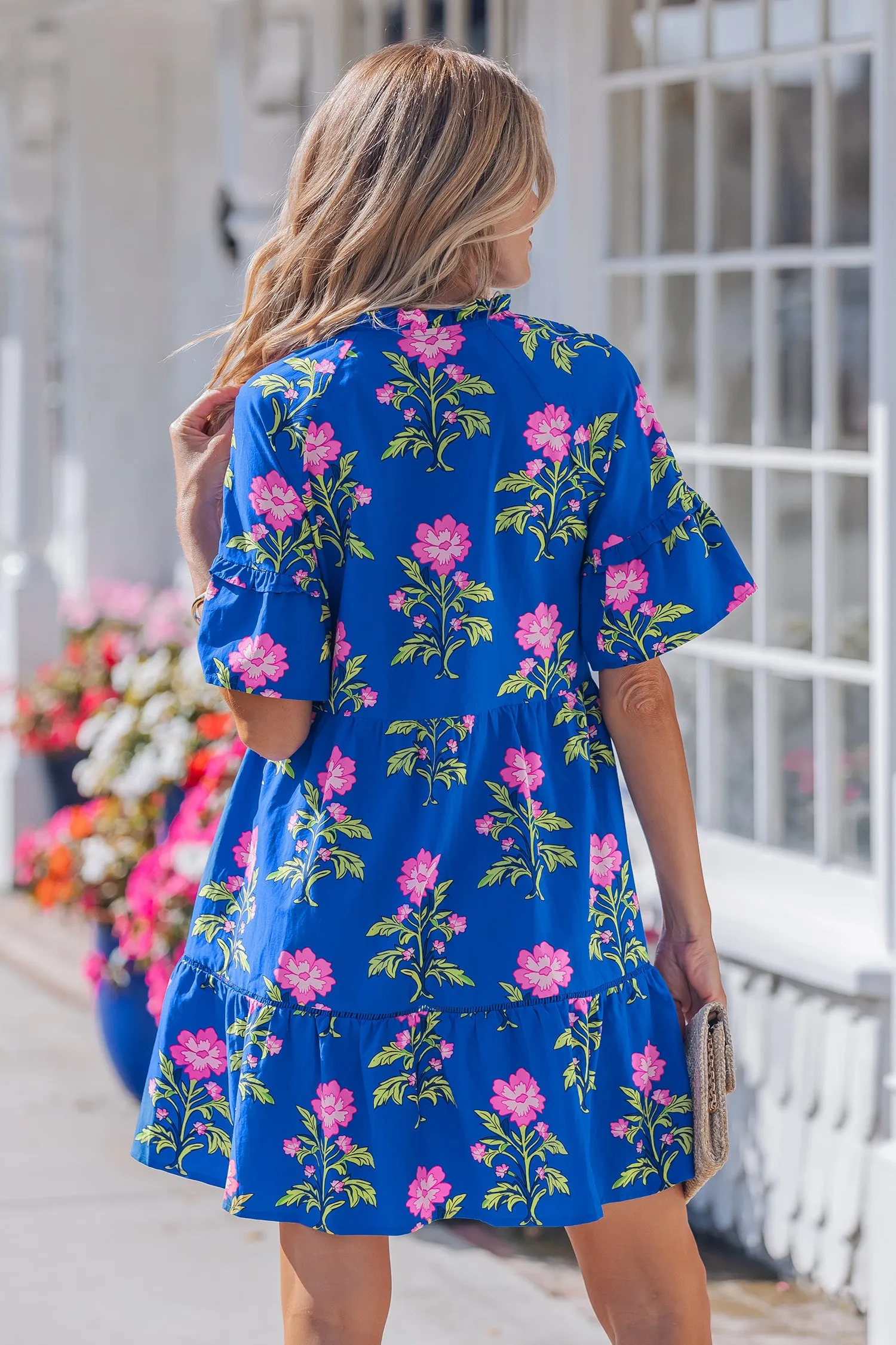 Lillian Sleeve Loose Flower Dress sold by Threaded Pear product image thumbnail 2