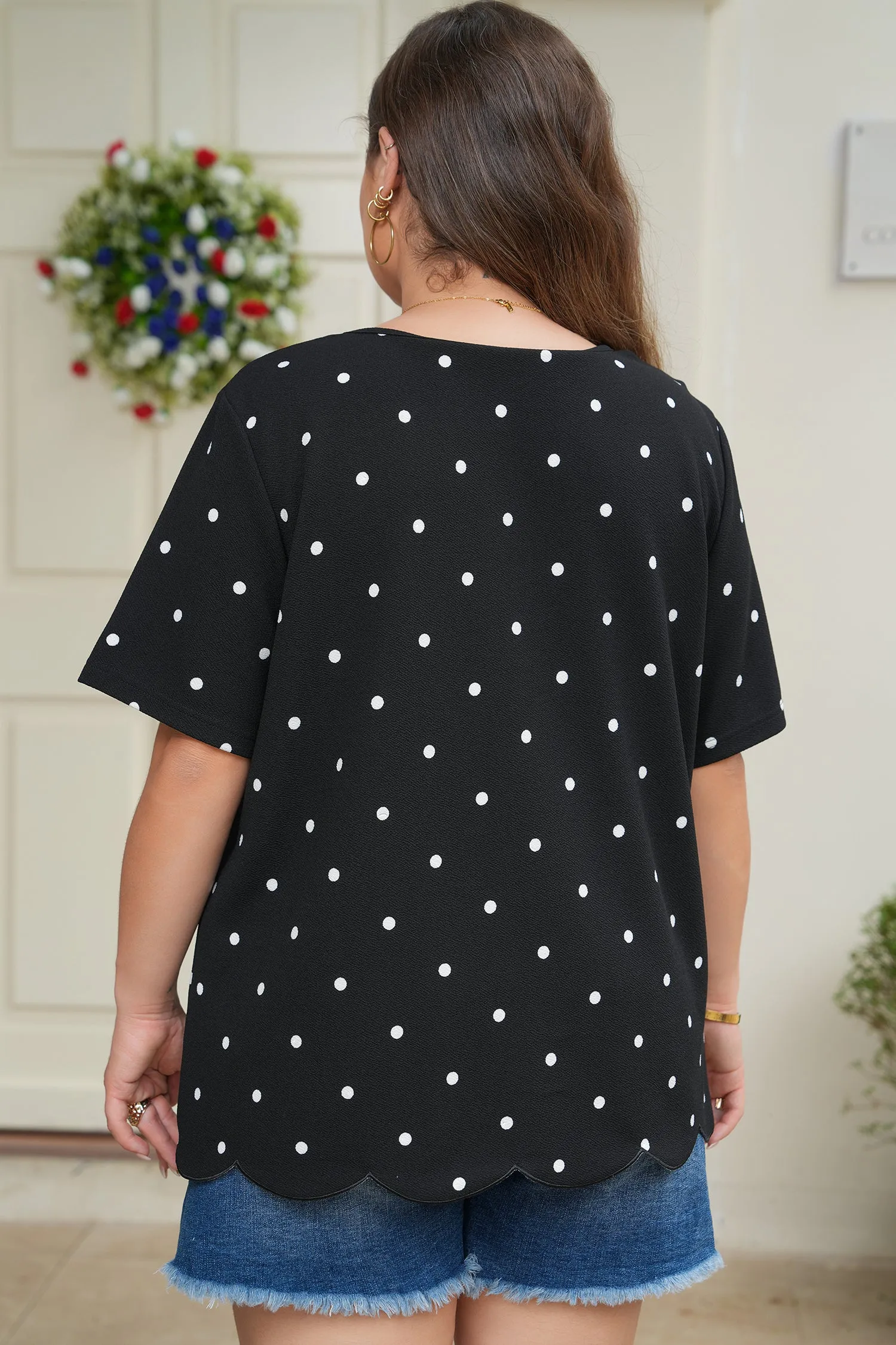 Margaret Dotted Casual PLUS Top sold by Threaded Pear product image thumbnail 2